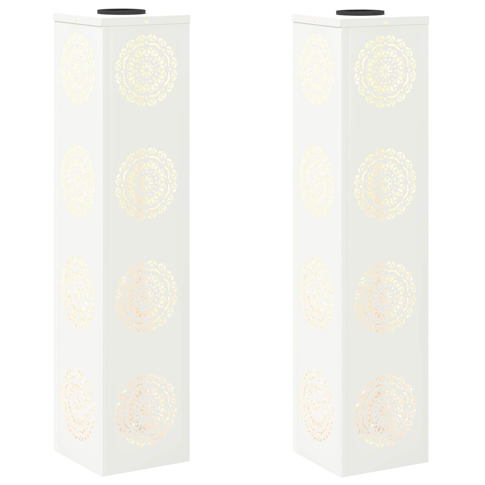 Ηλιακό LED Φως Δρόμου 2 pcs Λευκό Κρύο Ρολαρισμένο Χάλυβα - Pakobazaar