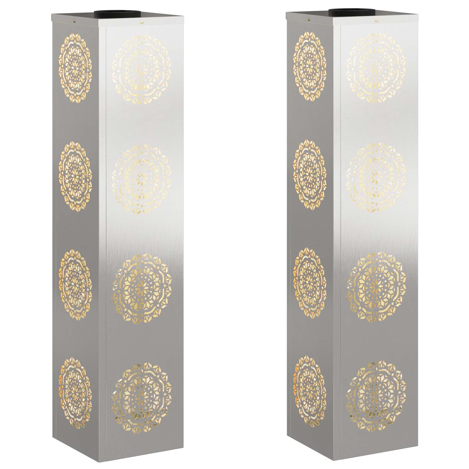 Ηλιακό LED Φως Δρόμου 2 pcs Ασημί Ανοξείδωτο ατσάλι - Pakobazaar