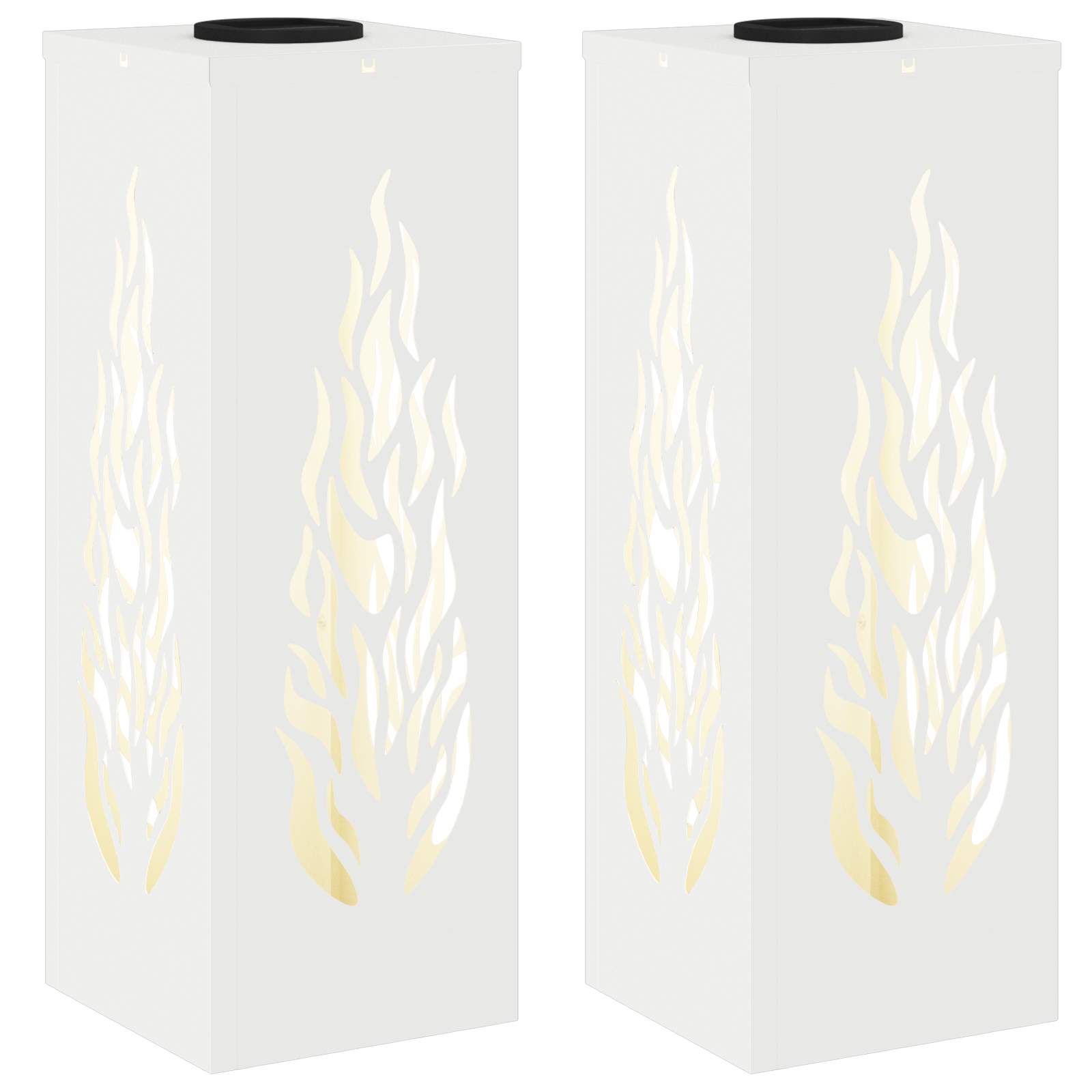 Ηλιακό LED Φως Δρόμου 2 pcs Λευκό Κρύο Ρολαρισμένο Χάλυβα - Pakobazaar