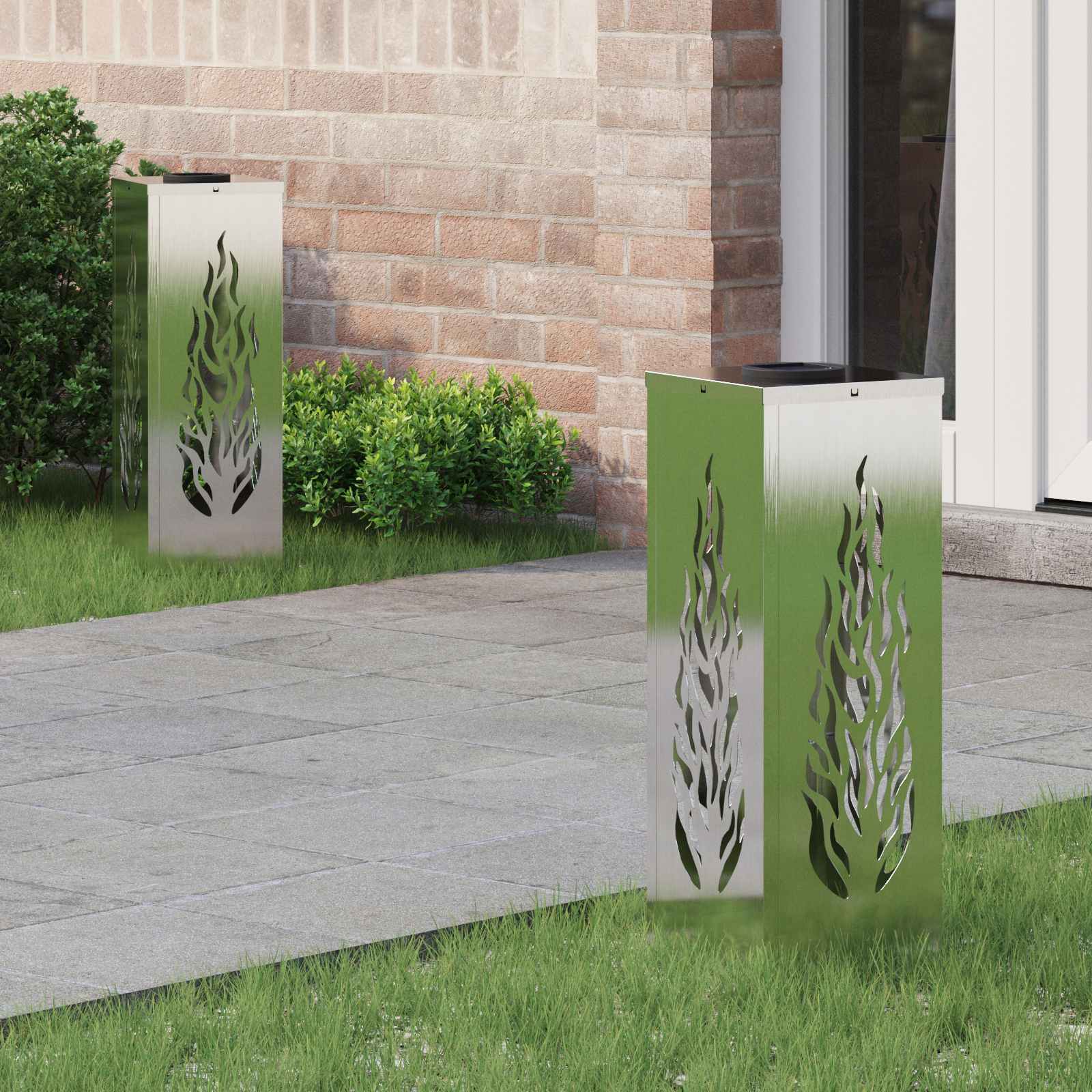 Ηλιακό LED Φως Δρόμου 2 pcs Ασημί Ανοξείδωτο ατσάλι - Pakobazaar