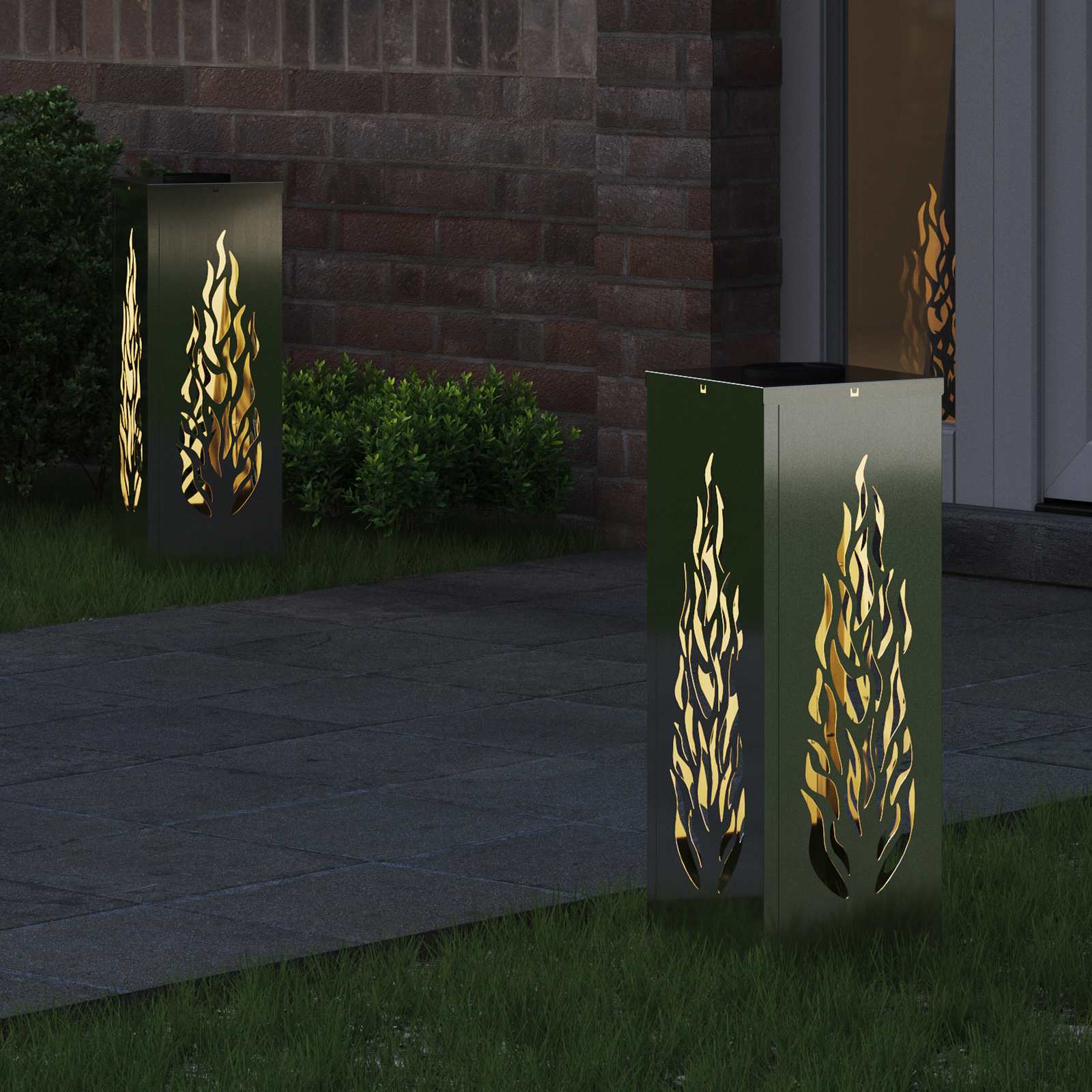 Ηλιακό LED Φως Δρόμου 2 pcs Ασημί Γαλβανισμένο Χάλυβα - Pakobazaar