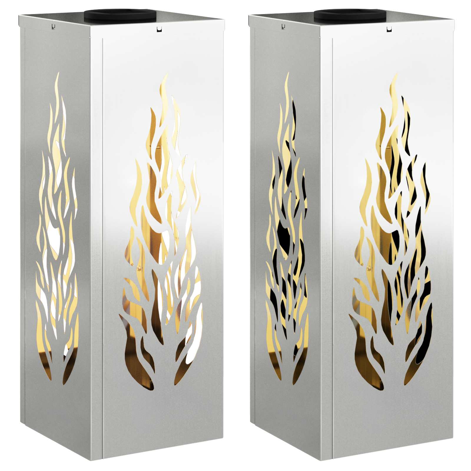 Ηλιακό LED Φως Δρόμου 2 pcs Ασημί Γαλβανισμένο Χάλυβα - Pakobazaar