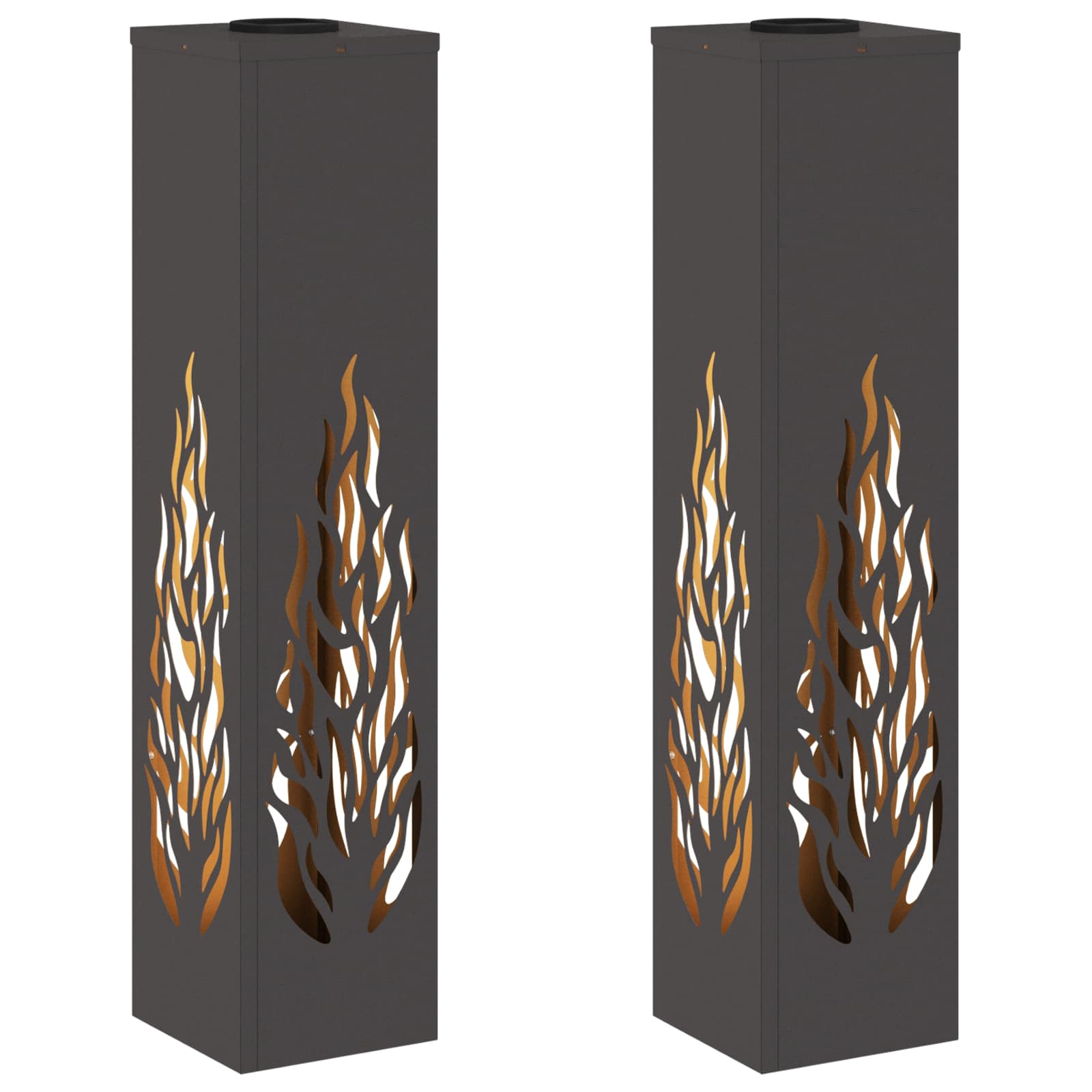 Ηλιακό LED Φως Δρόμου 2 pcs Μαύρο Κρύο Ρολαρισμένο Χάλυβα - Pakobazaar