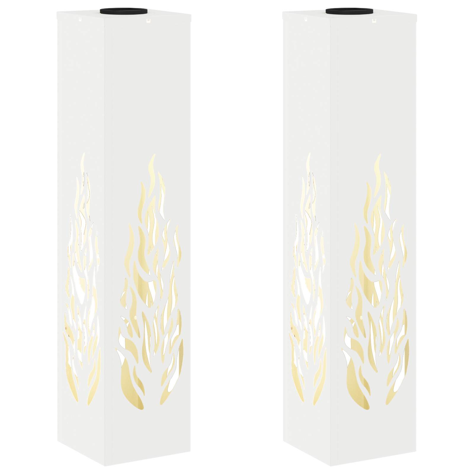 Ηλιακό LED Φως Δρόμου 2 pcs Λευκό Κρύο Ρολαρισμένο Χάλυβα - Pakobazaar
