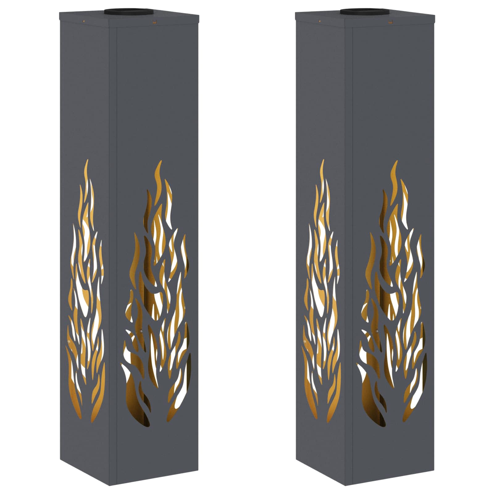 Ηλιακό LED Φως Δρόμου 2 pcs Ανθρακί Κρύο Ρολαρισμένο Χάλυβα - Pakobazaar