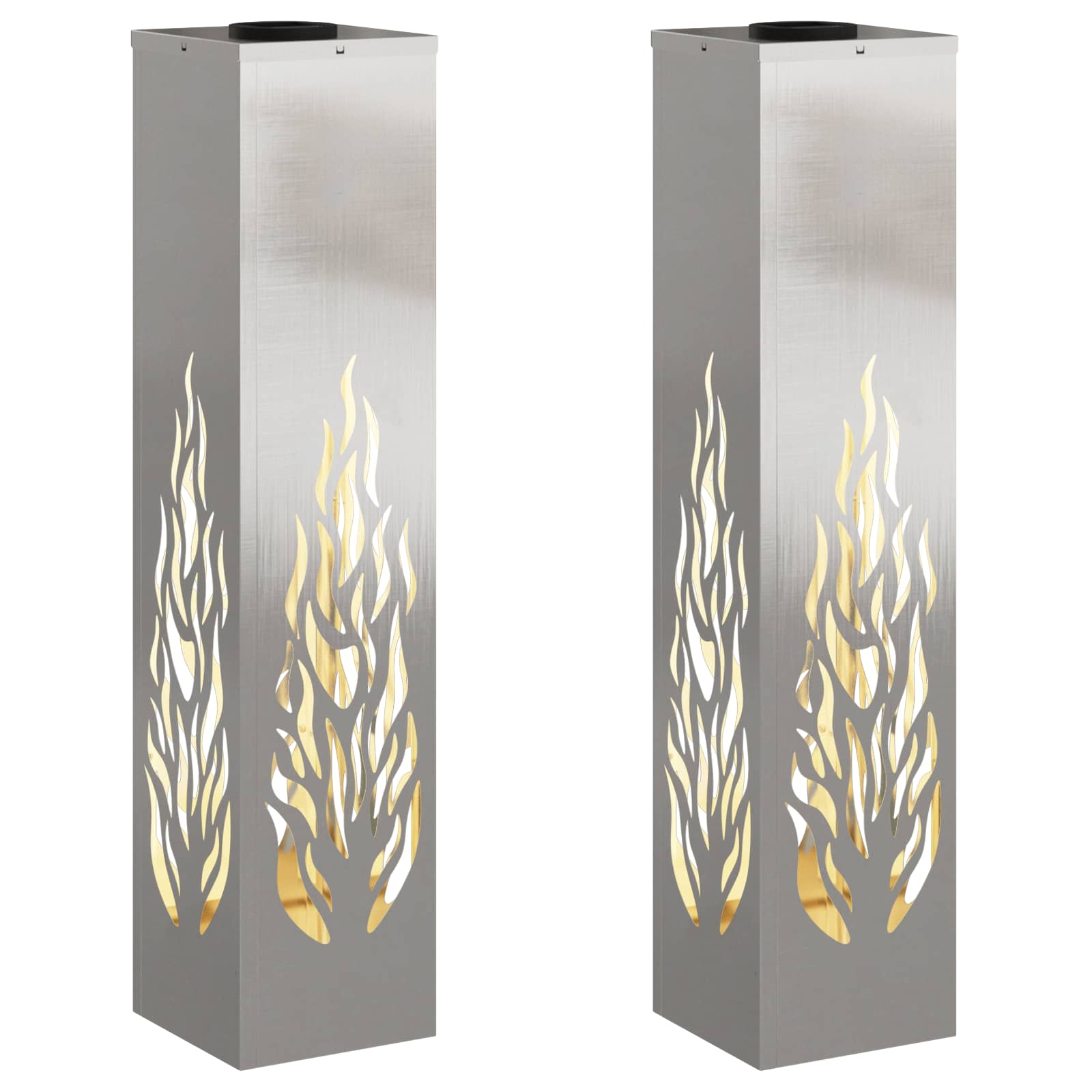 Ηλιακό LED Φως Δρόμου 2 pcs Ασημί Ανοξείδωτο ατσάλι - Pakobazaar