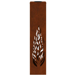 Ηλιακό LED Φως Δρόμου 2 pcs Σκ rusty Ατσάλι Σκληρυθέν στον Αέρα - Pakobazaar