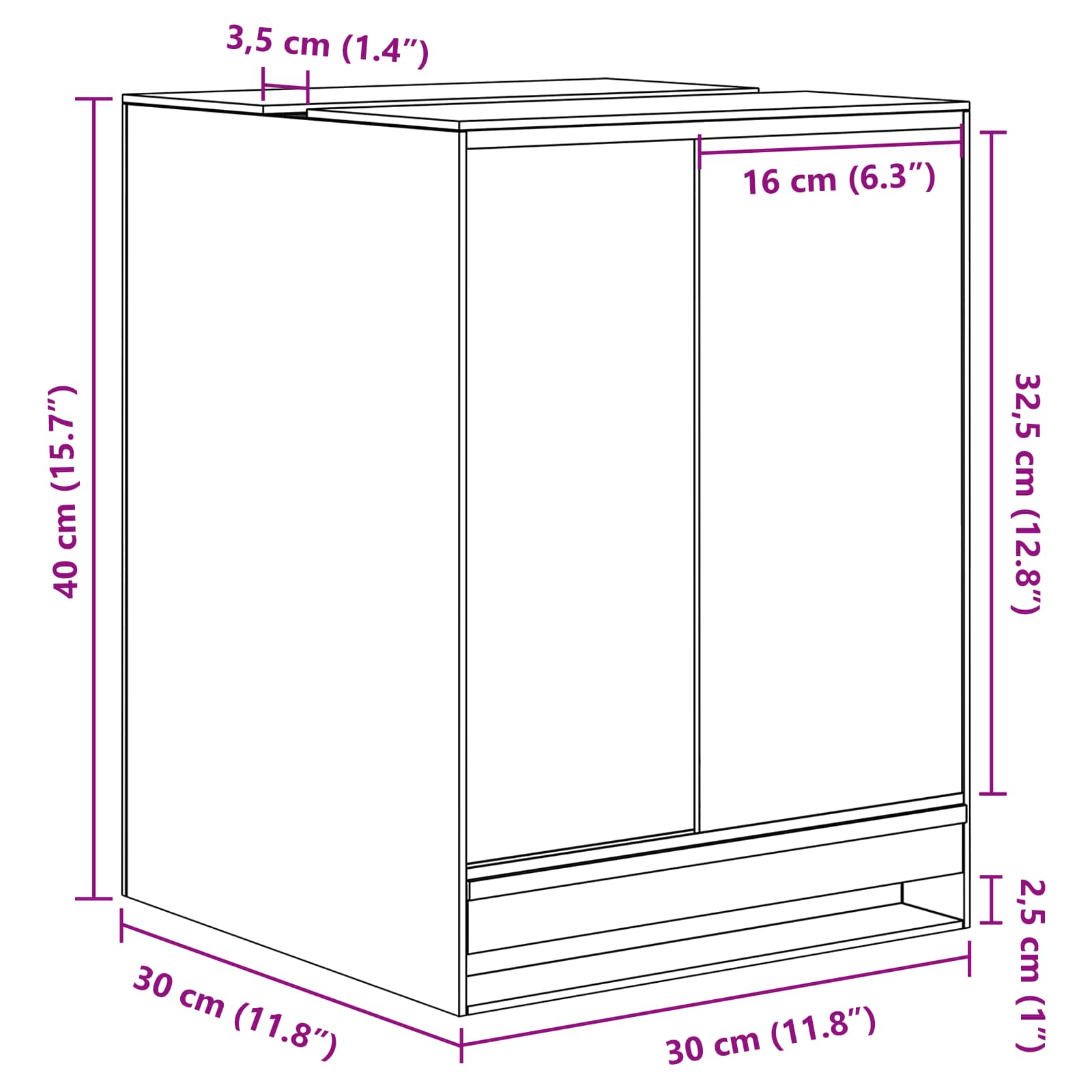 Terrarium με αποθήκευση Διαφανές 30 x 30 x 40 cm Γυαλί - Pakobazaar