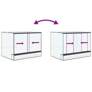 Terrarium με αποθήκευση Διαφανές 40 x 30 x 30 εκ Γυαλί - Pakobazaar