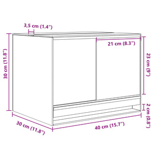 Terrarium με αποθήκευση Διαφανές 40 x 30 x 30 εκ Γυαλί - Pakobazaar