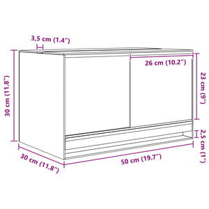 Terrarium με αποθήκευση Διαφανές 50 x 30 x 30 εκ. Γυαλί - Pakobazaar