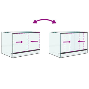 Terrarium με αποθήκευση Διαφανές 60 x 40 x 40 εκ. Γυαλί - Pakobazaar