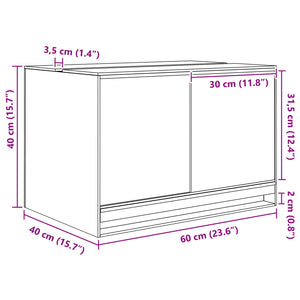 Terrarium με αποθήκευση Διαφανές 60 x 40 x 40 εκ. Γυαλί - Pakobazaar