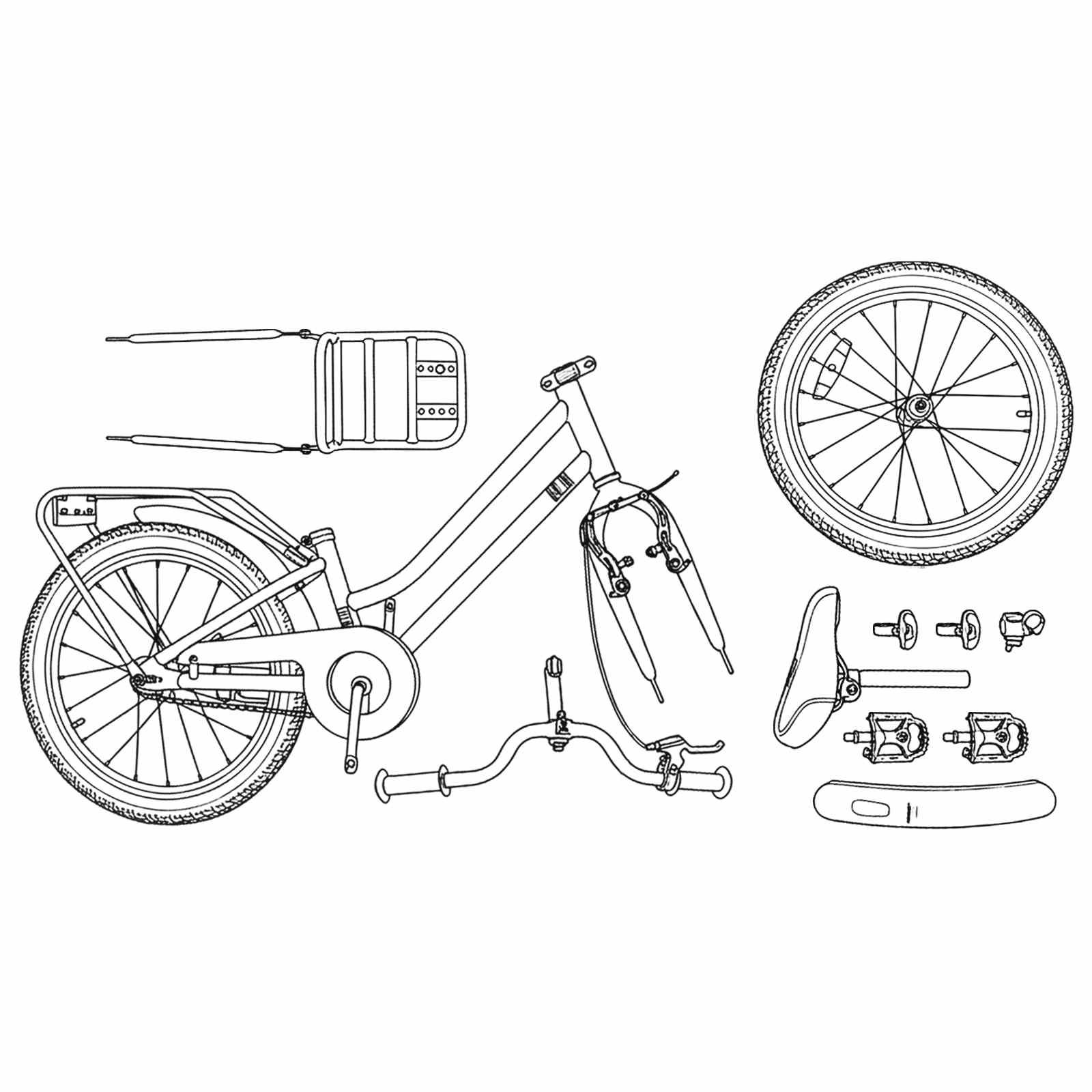 Παιδικό Ποδήλατο 22 ίντσες για 7-12 ετών Λευκό - Pakobazaar