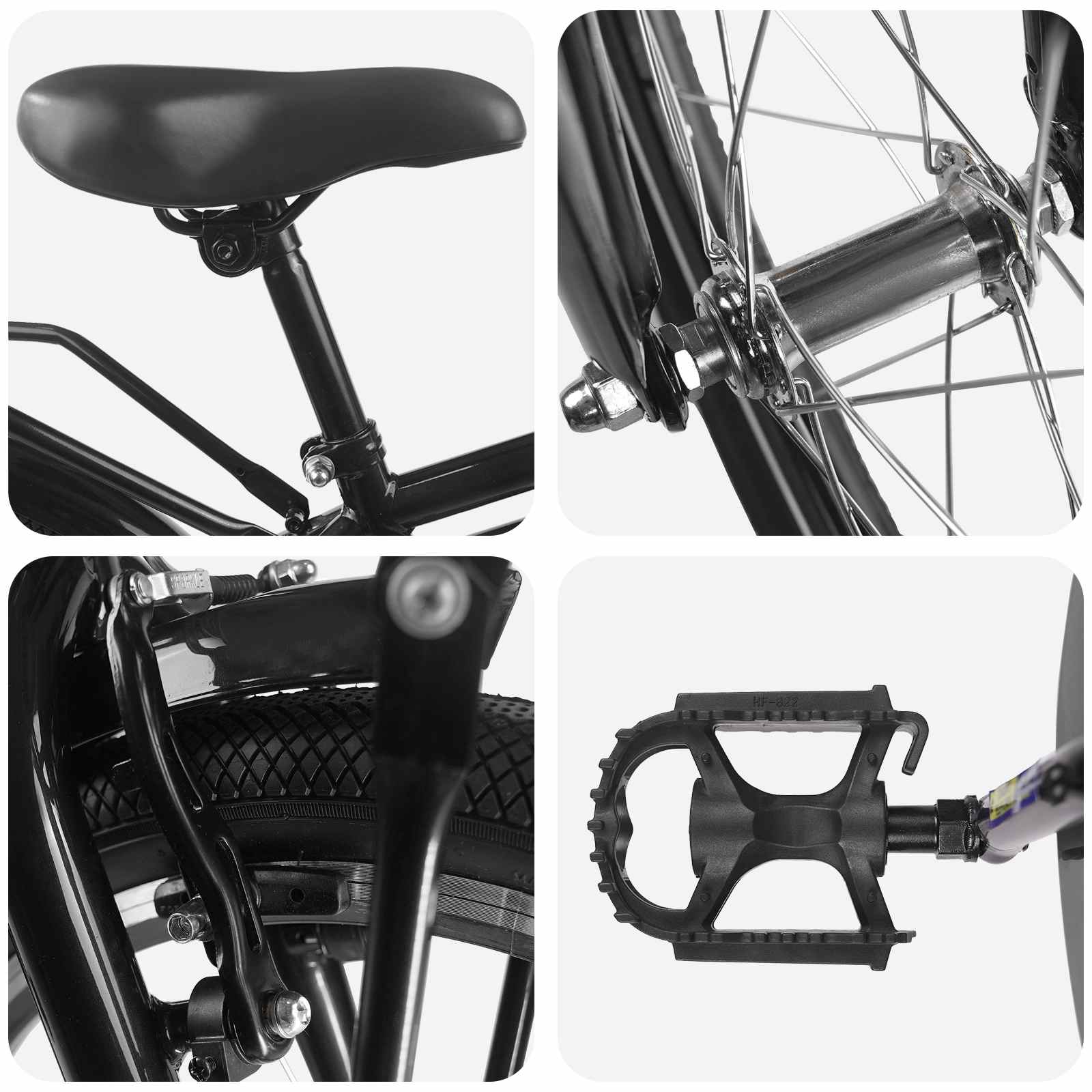 Παιδικό Ποδήλατο 18 ίντσες για 5-7 ετών Μαύρο - Pakobazaar