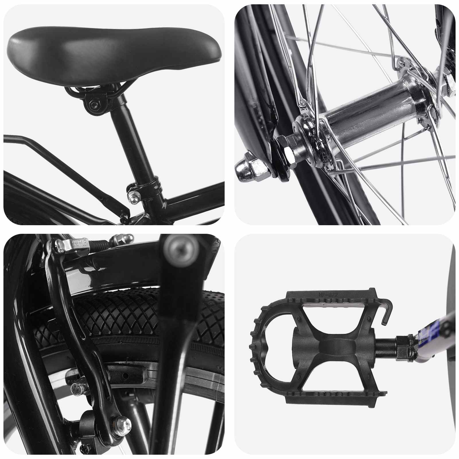 Παιδικό Ποδήλατο 18 ίντσες για 5-7 ετών Μαύρο - Pakobazaar