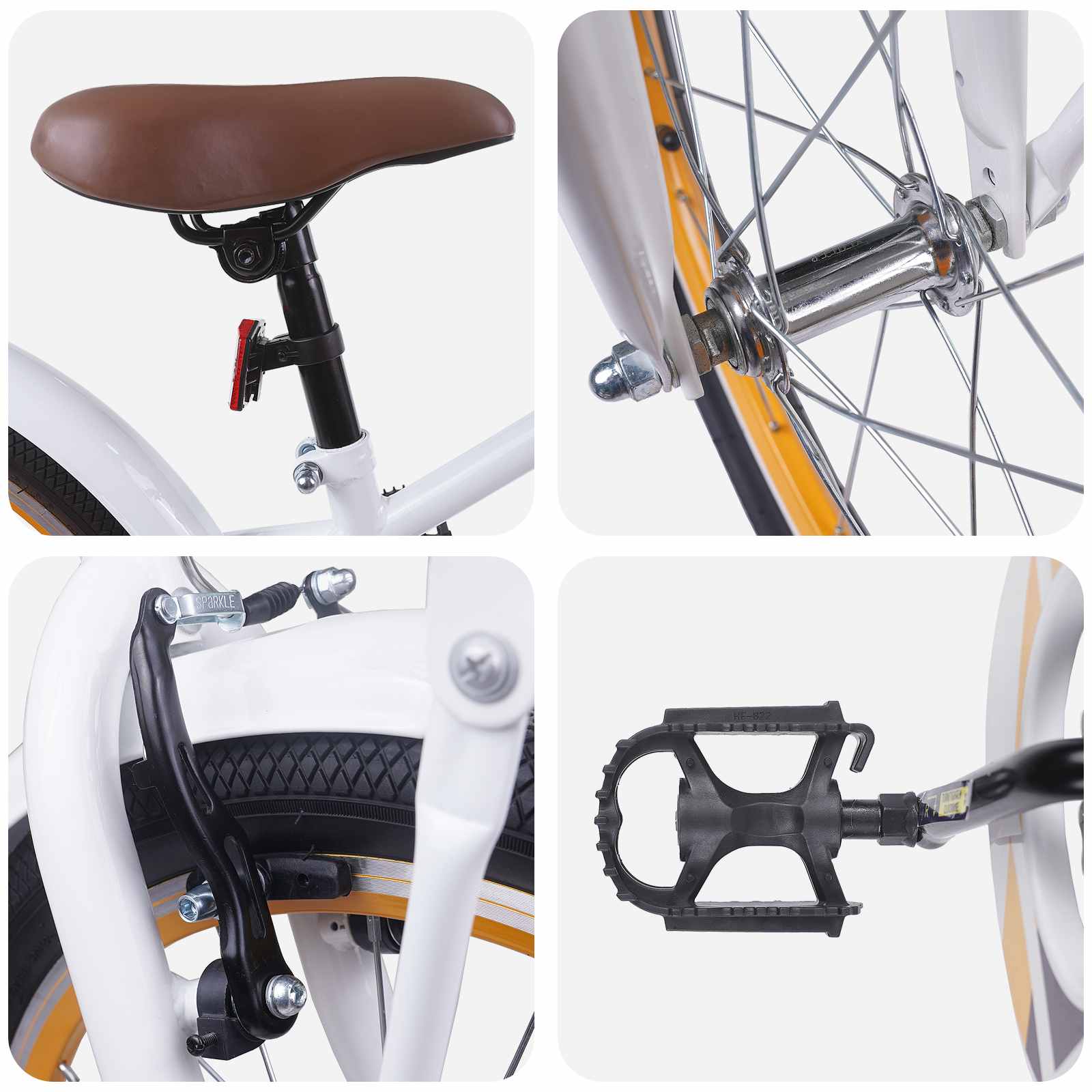 Παιδικό Ποδήλατο 22 ίντσες για 7-12 ετών Λευκό - Pakobazaar