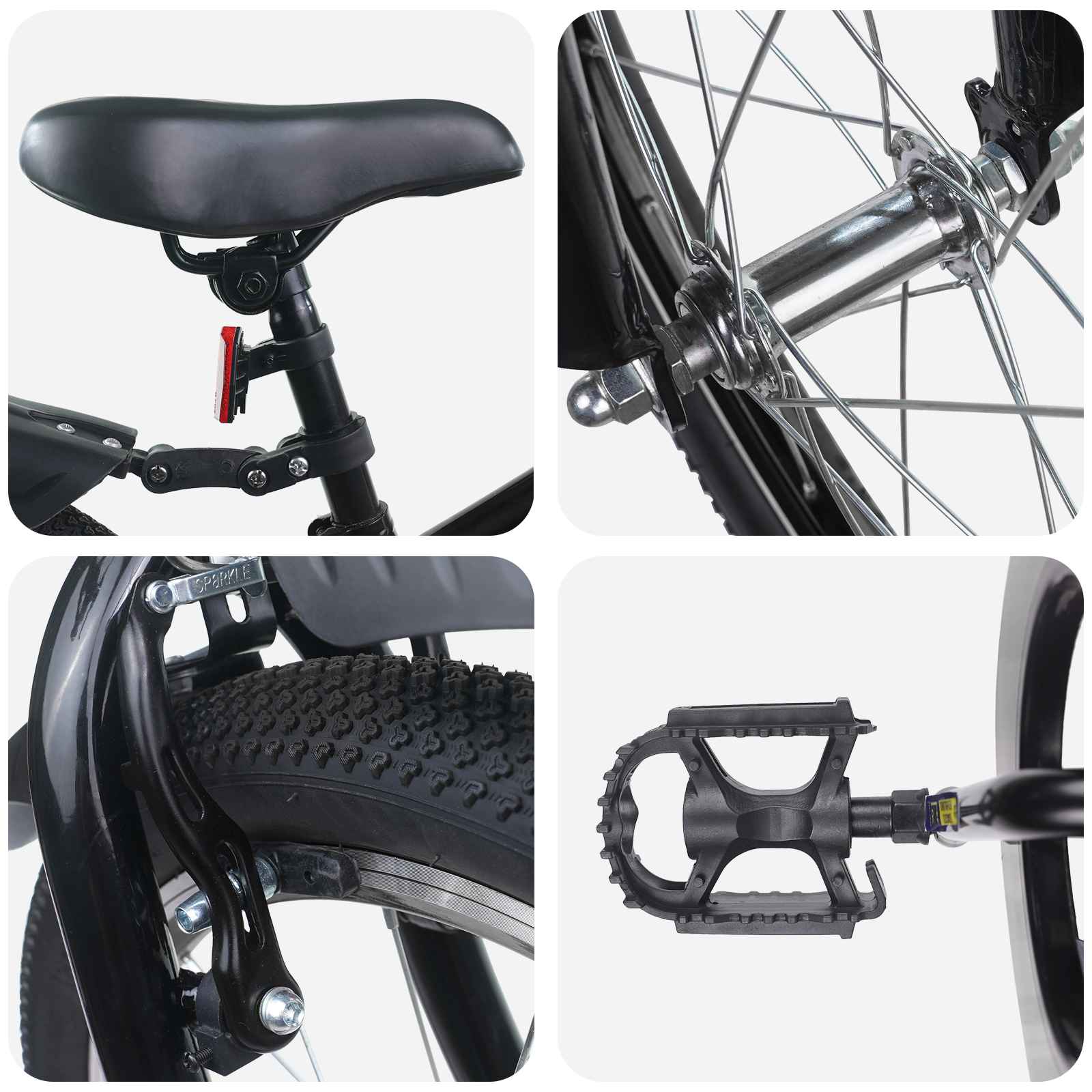 Παιδικό Ποδήλατο 20 ίντσες για παιδιά 6-11 ετών Μαύρο - Pakobazaar