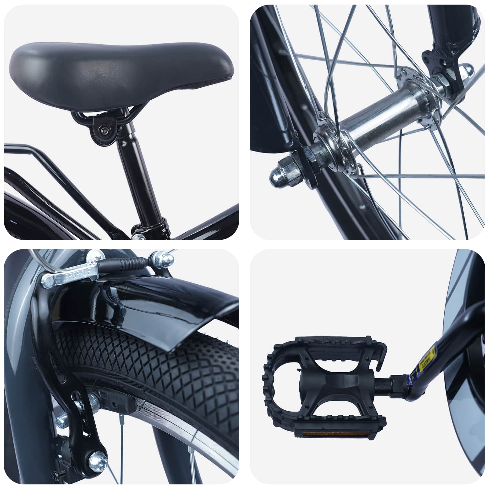 Παιδικό Ποδήλατο 18 ίντσες για 5-7 ετών Μαύρο - Pakobazaar