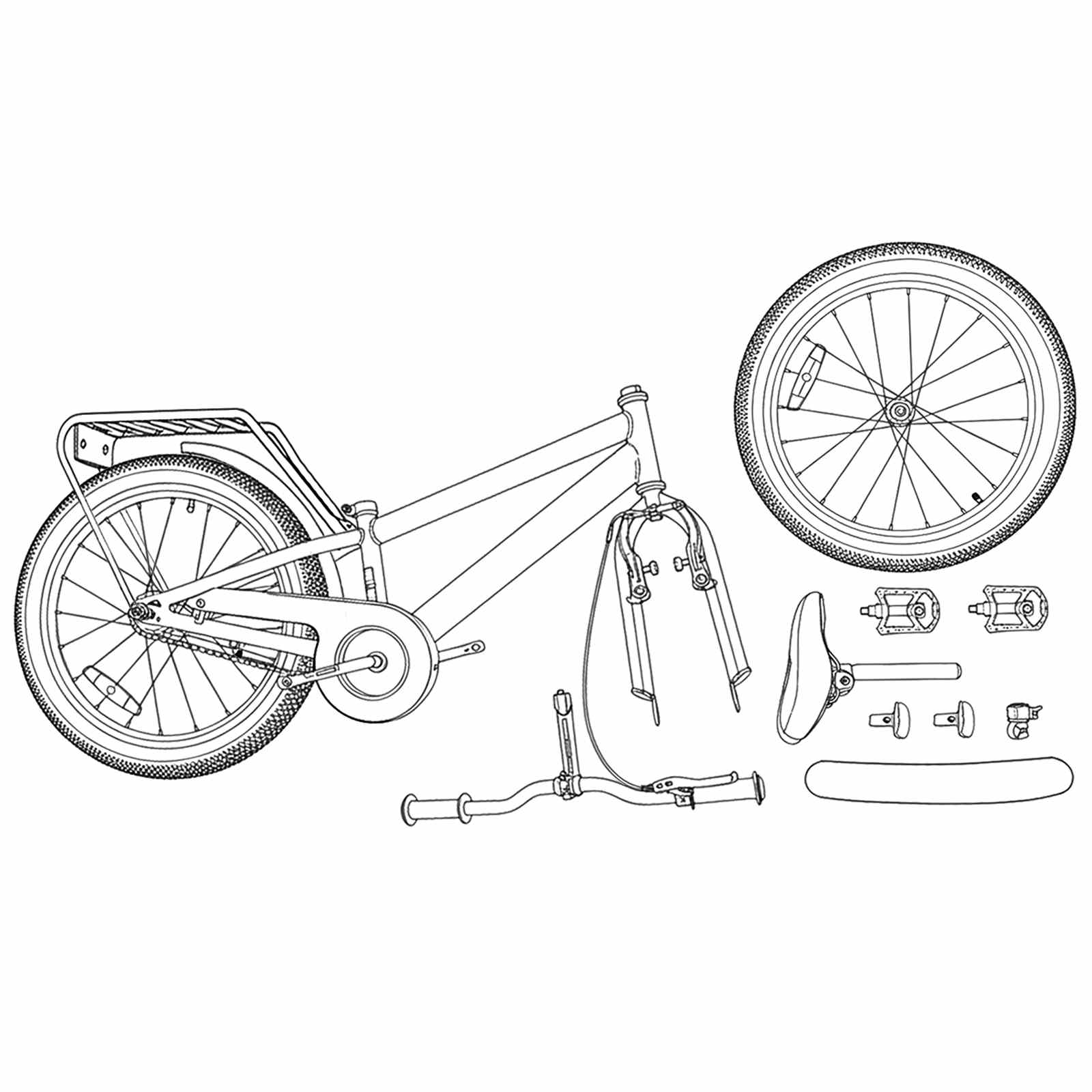 Παιδικό Ποδήλατο 18 ίντσες για 5-7 ετών Πράσινο - Pakobazaar