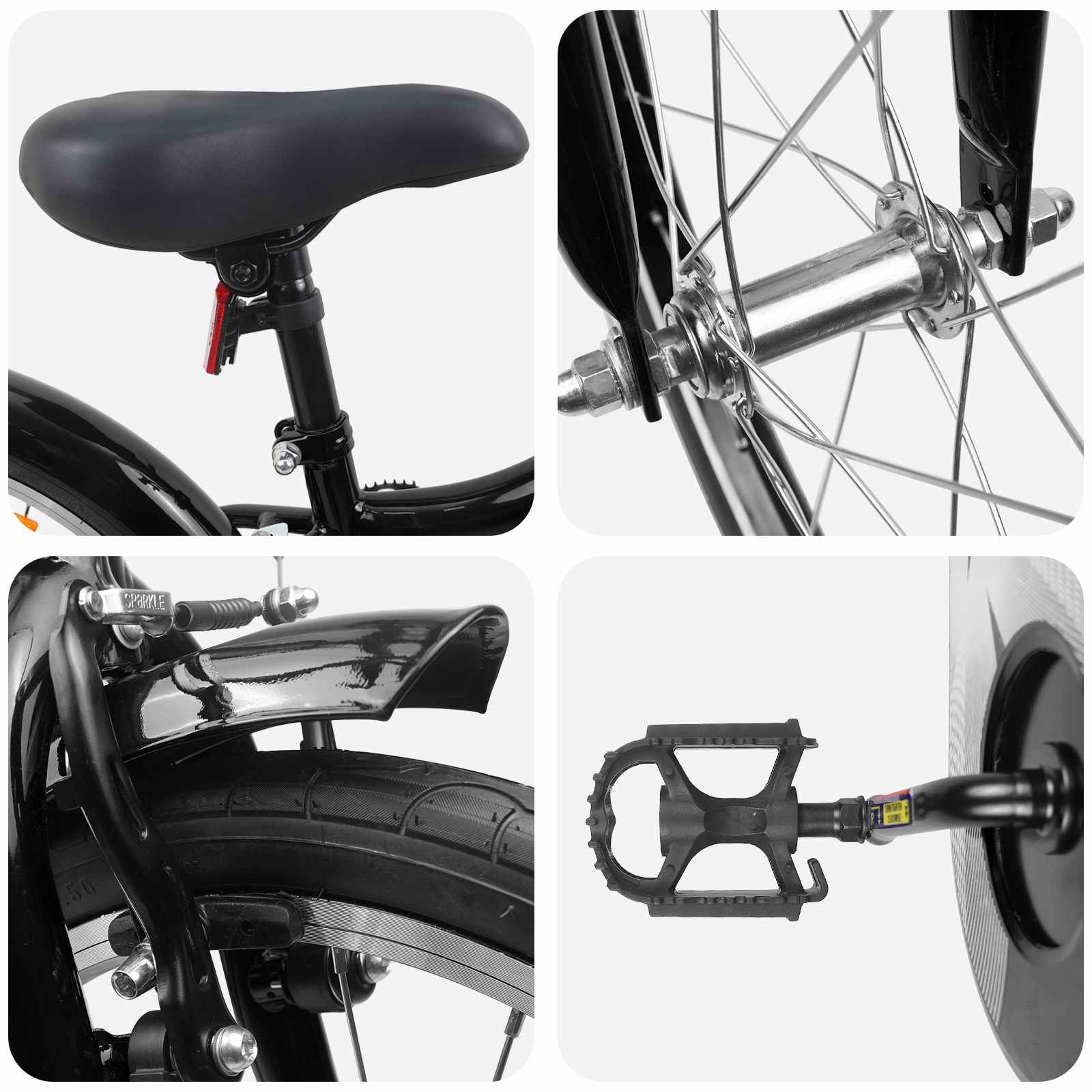 Παιδικό Ποδήλατο 18 ίντσες για 5-7 ετών Μαύρο - Pakobazaar