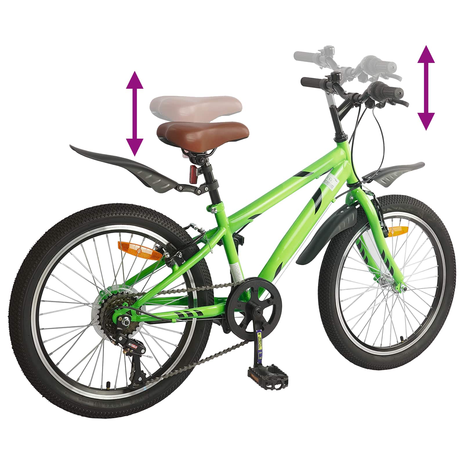 Παιδικό Ποδήλατο 20 ίντσες 6-Speed για παιδιά 6-11 ετών Πράσινο - Pakobazaar