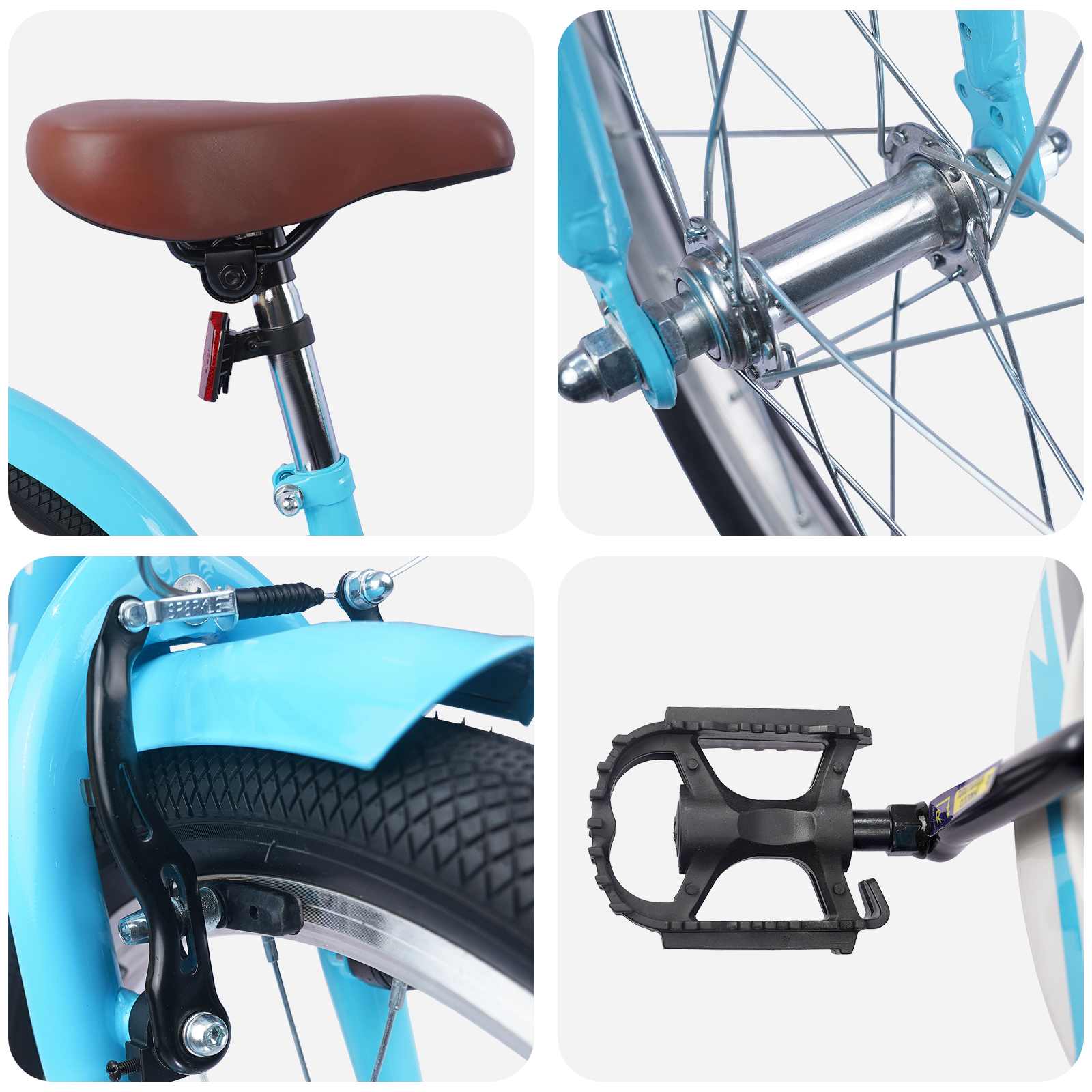 Παιδικό Ποδήλατο 20 ίντσες για 6-11 ετών Ανοιχτό μπλε - Pakobazaar