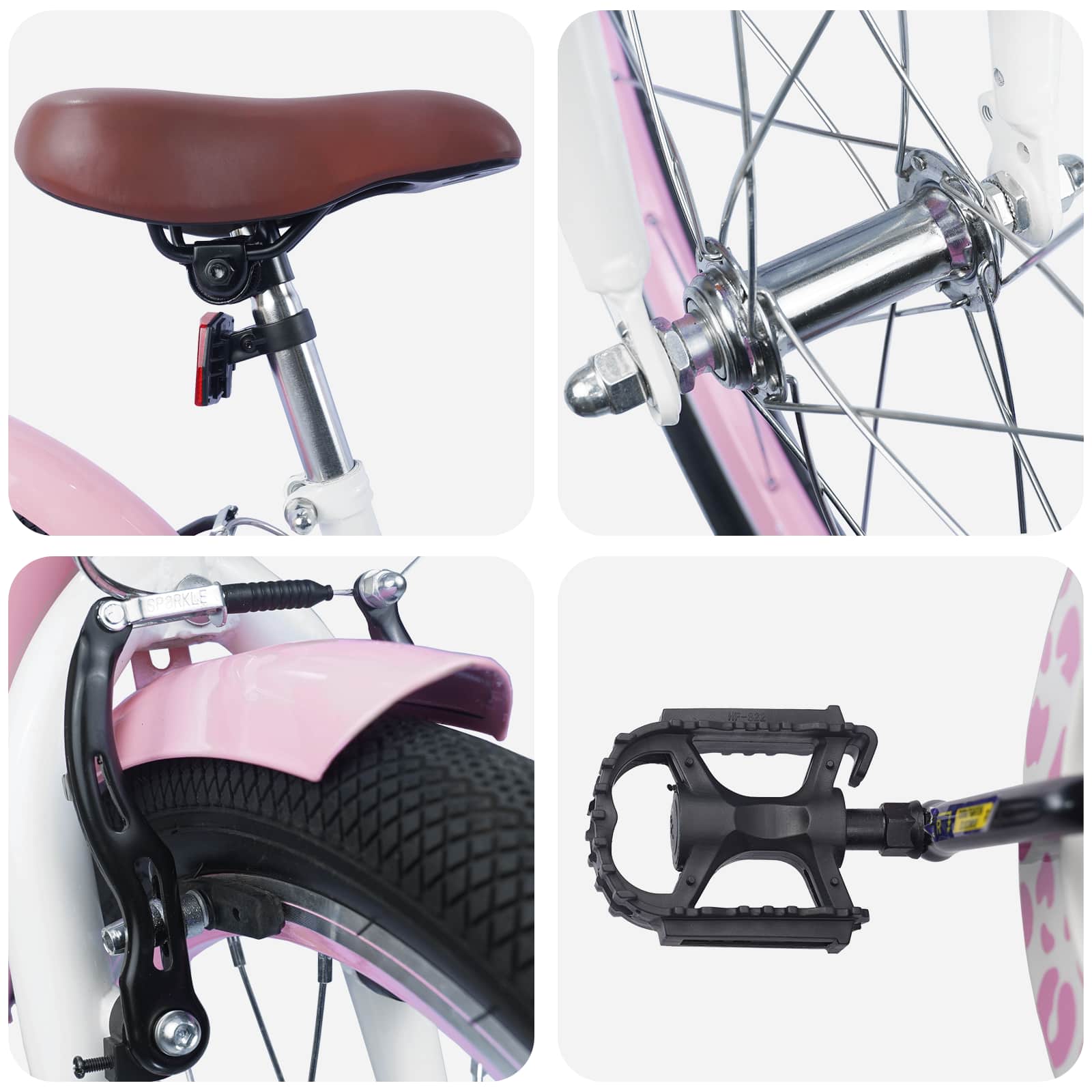 Παιδικό Ποδήλατο 18 ίντσες για 5-7 ετών Απαλό Ροζ - Pakobazaar