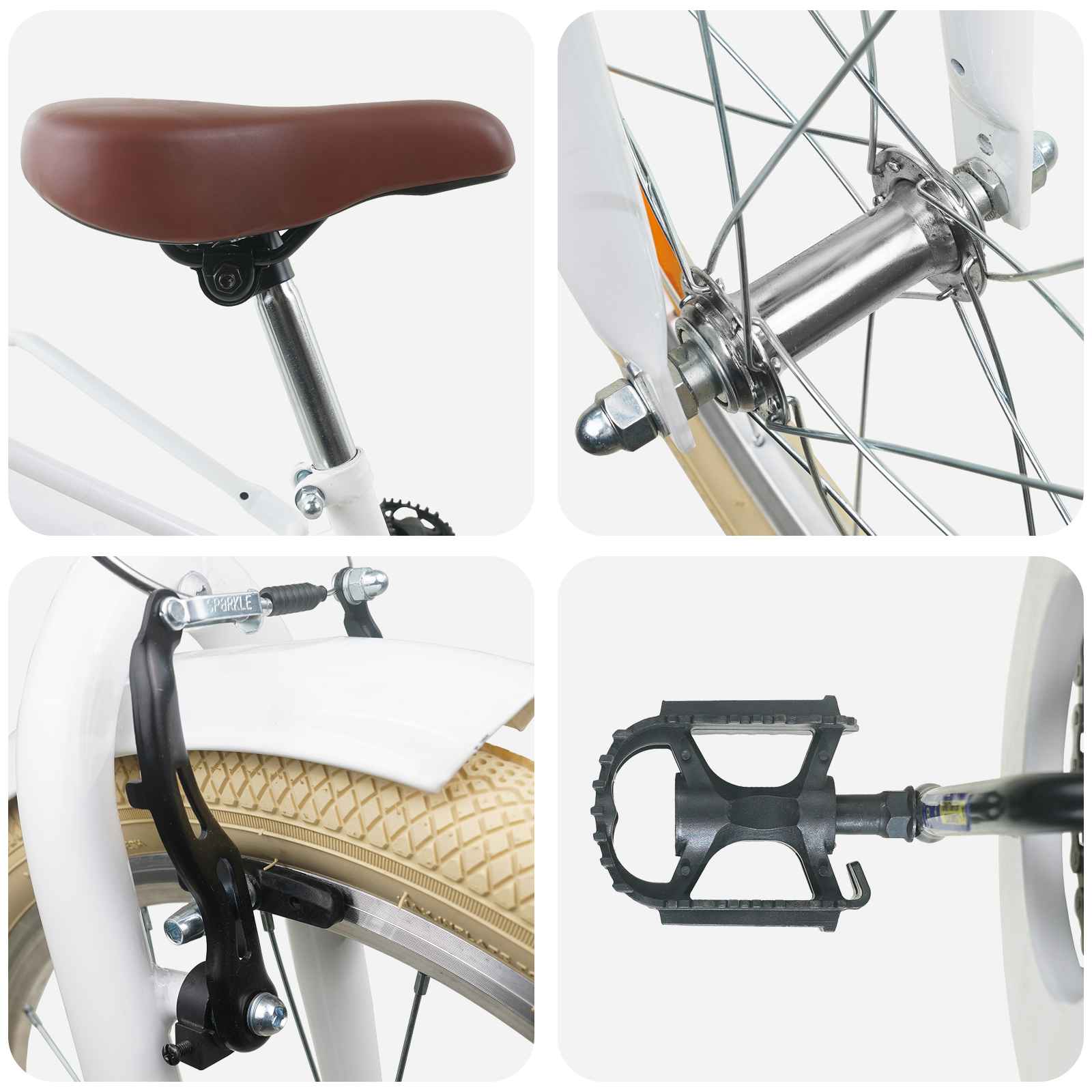 Παιδικό Ποδήλατο 24 ίντσες για 8-12 ετών Λευκό - Pakobazaar