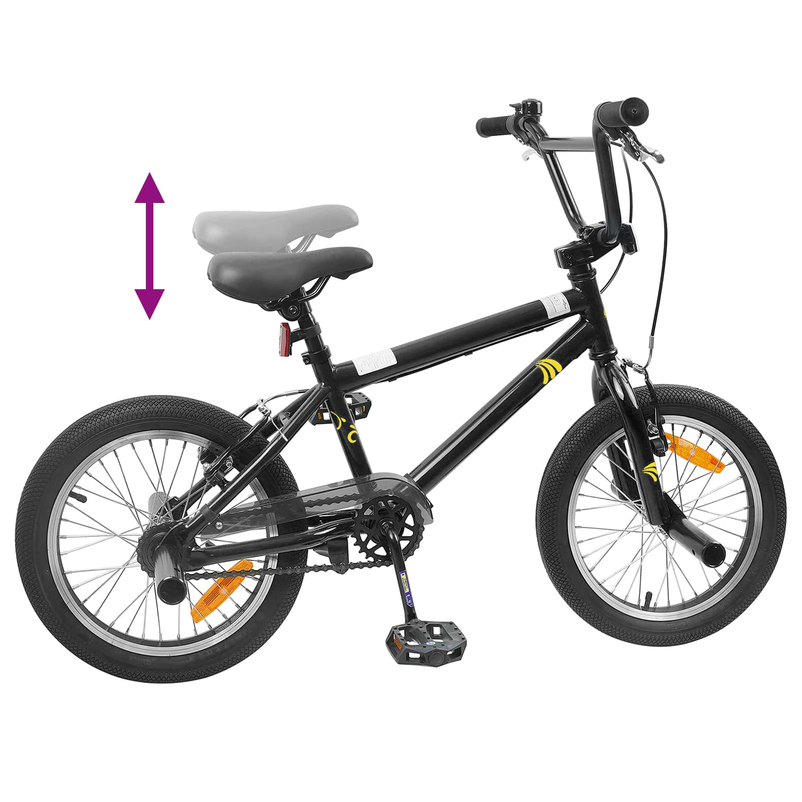 BMX Ποδήλατο 20 ίντσες για πάνω από 9 ετών Μαύρο - Pakobazaar