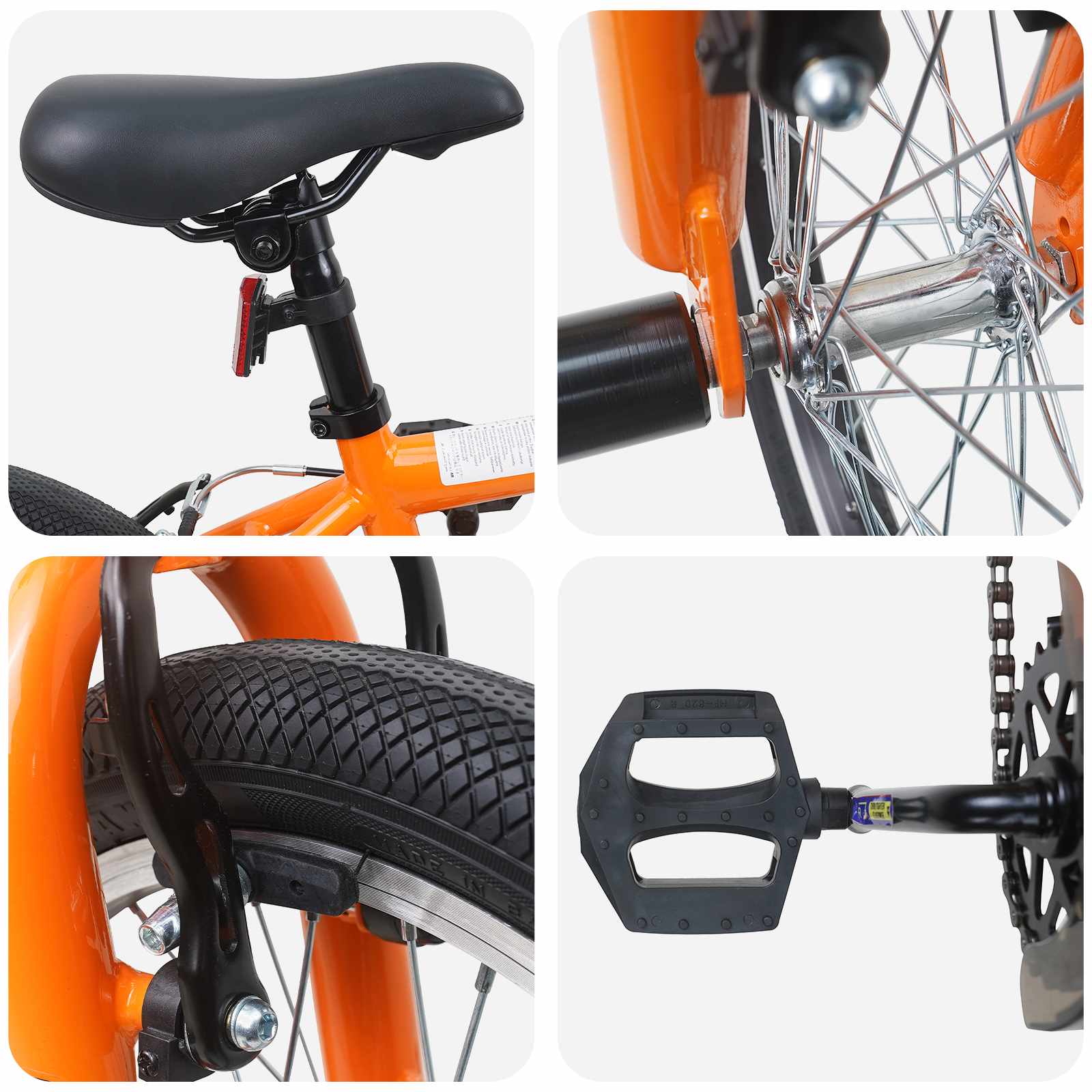 BMX Ποδήλατο 20 ίντσες για πάνω από 9 ετών Πορτοκαλί - Pakobazaar