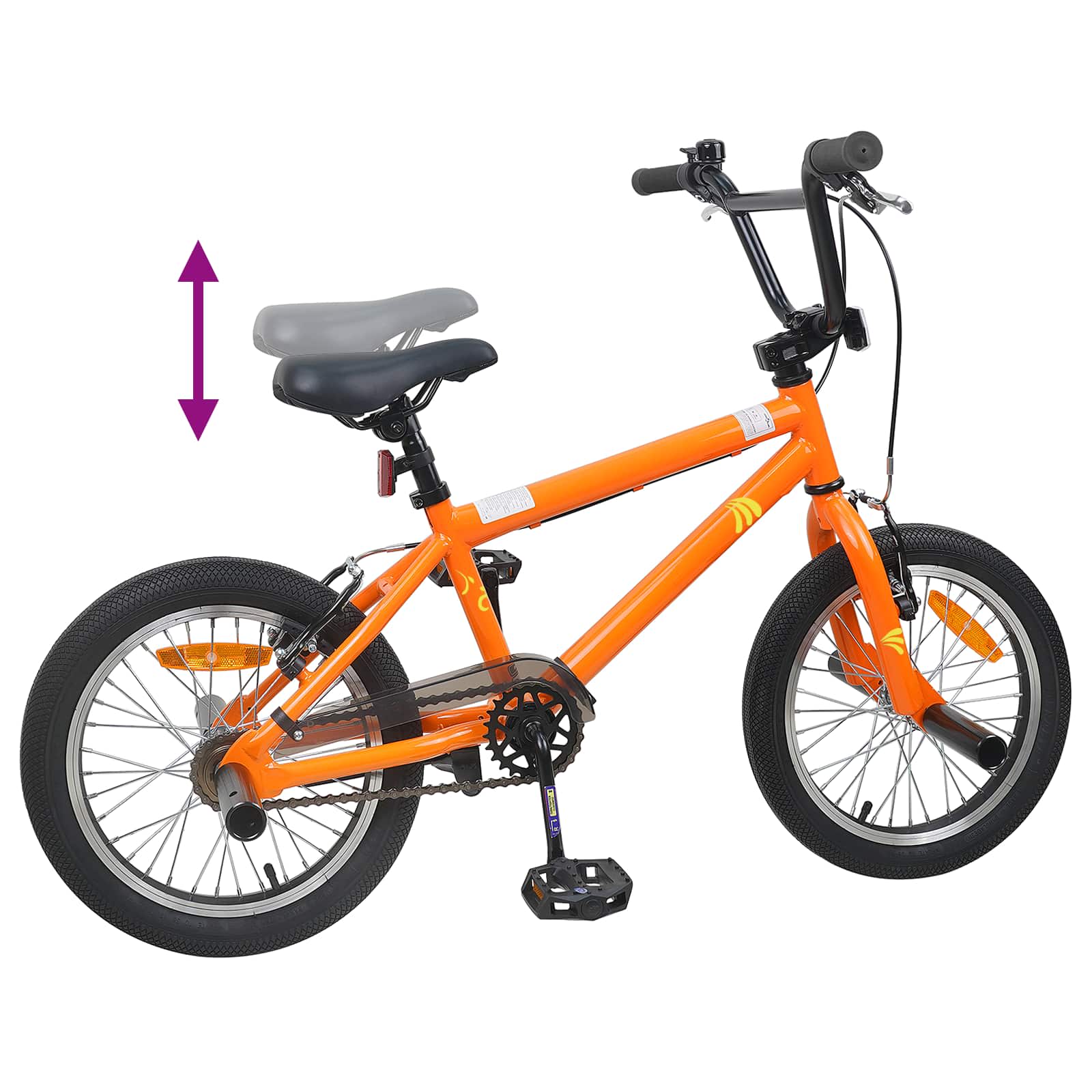 BMX Ποδήλατο 20 ίντσες για πάνω από 9 ετών Πορτοκαλί - Pakobazaar