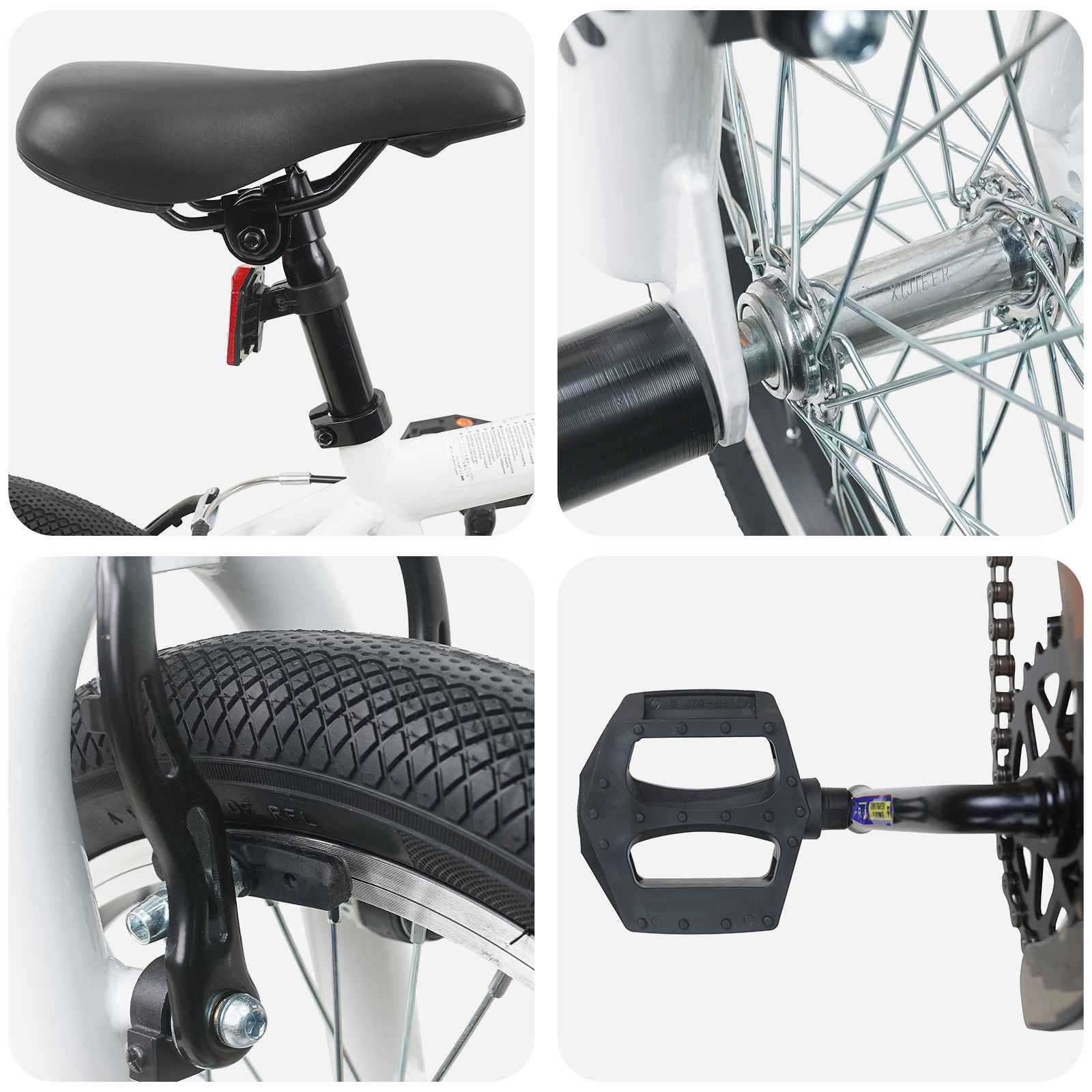 BMX Ποδήλατο 20 ίντσες για πάνω από 9 ετών Λευκό - Pakobazaar