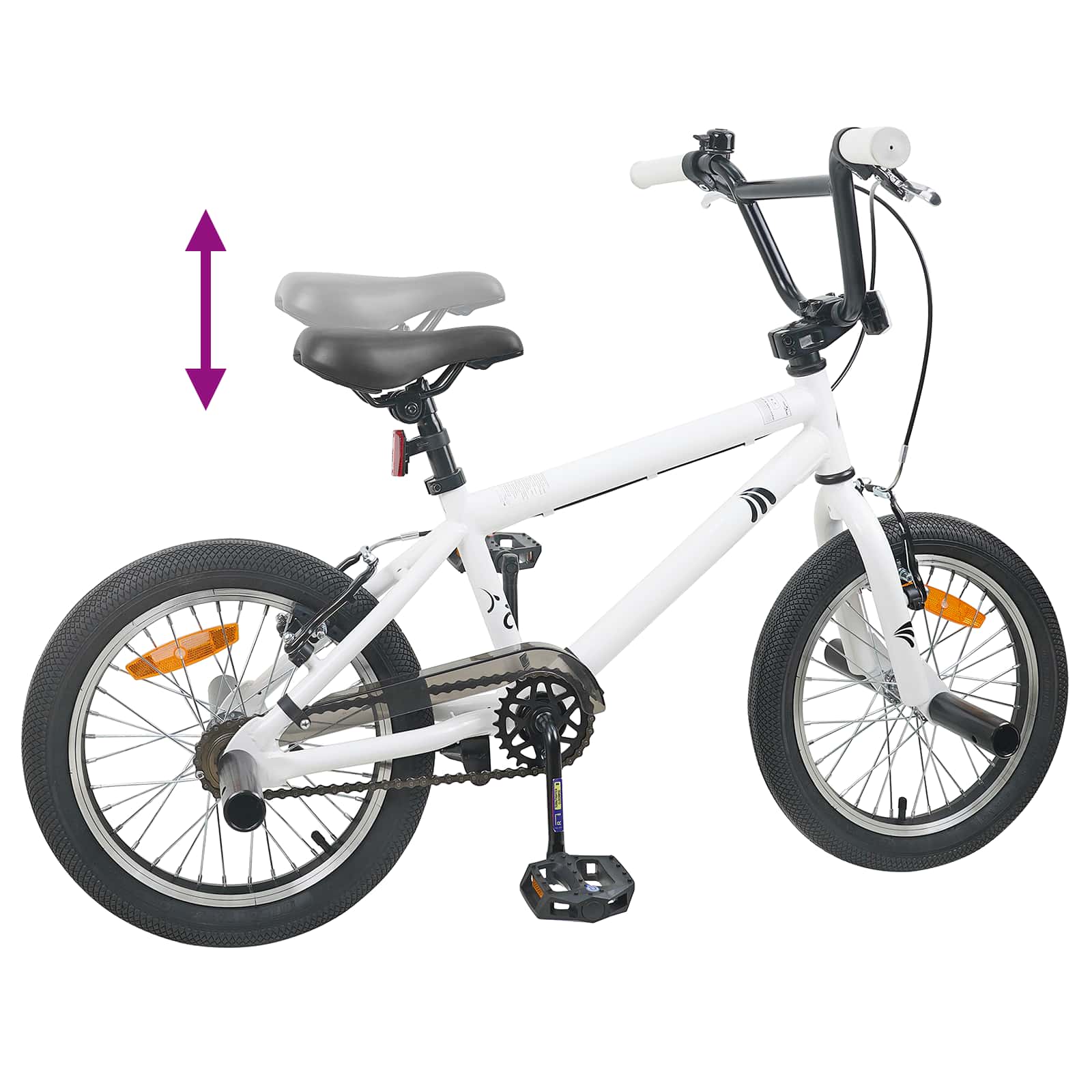 BMX Ποδήλατο 20 ίντσες για πάνω από 9 ετών Λευκό - Pakobazaar