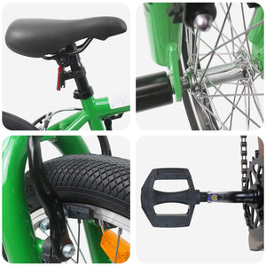 BMX Ποδήλατο 20 ίντσες για πάνω από 9 ετών Πράσινο - Pakobazaar