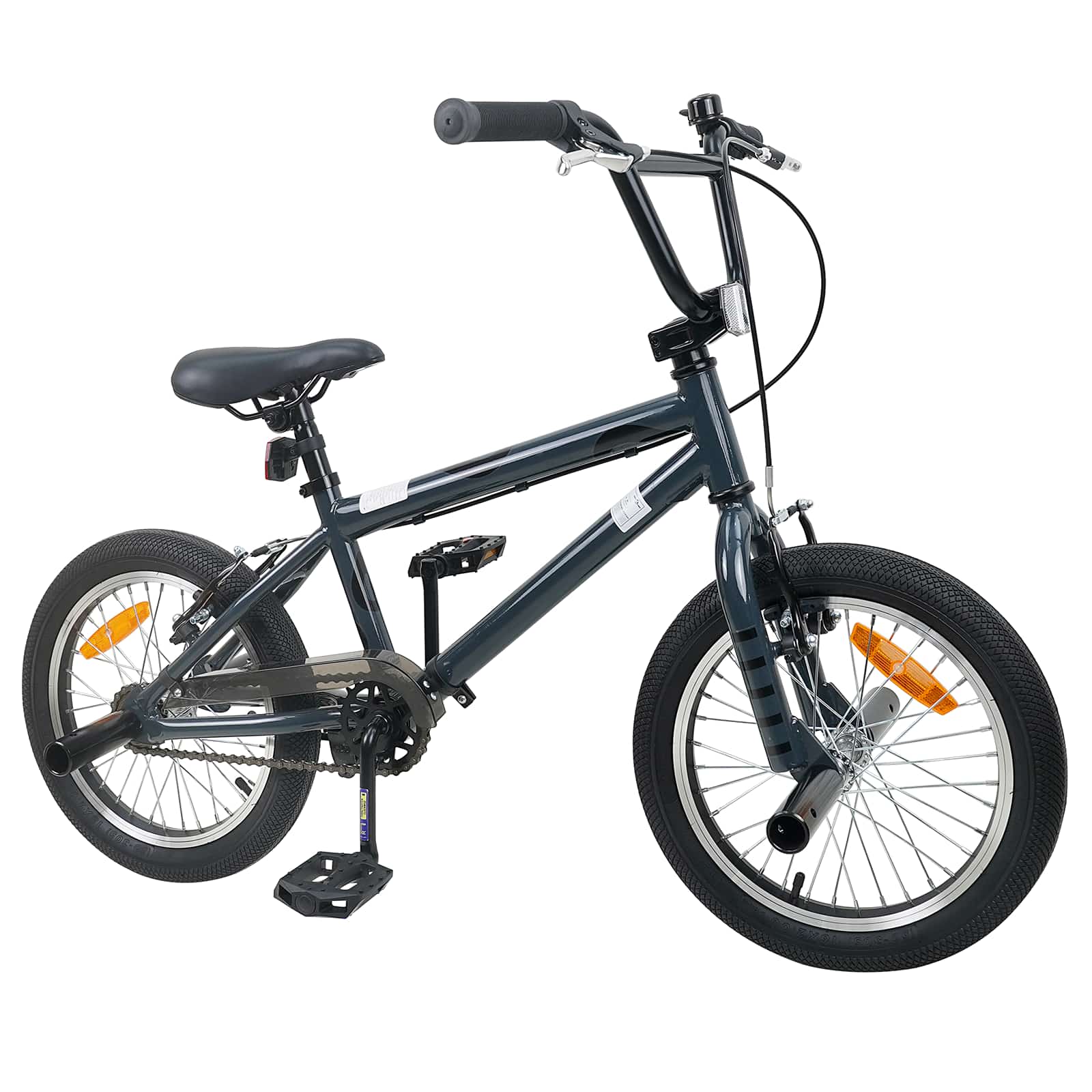 BMX Ποδήλατο 16 ίντσες για παιδιά 5-8 ετών Σκούρο Γκρι - Pakobazaar