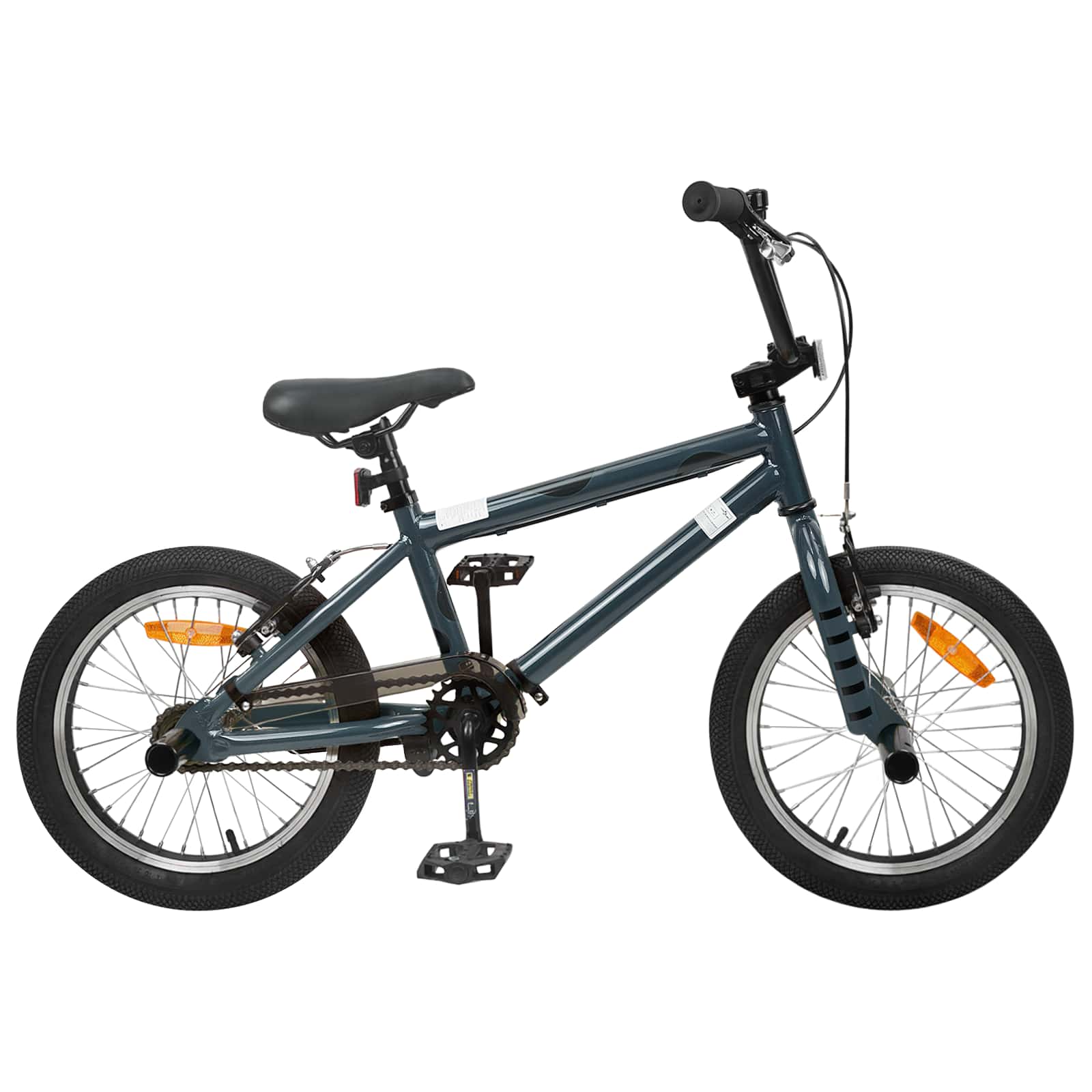 BMX Ποδήλατο 16 ίντσες για παιδιά 5-8 ετών Σκούρο Γκρι - Pakobazaar