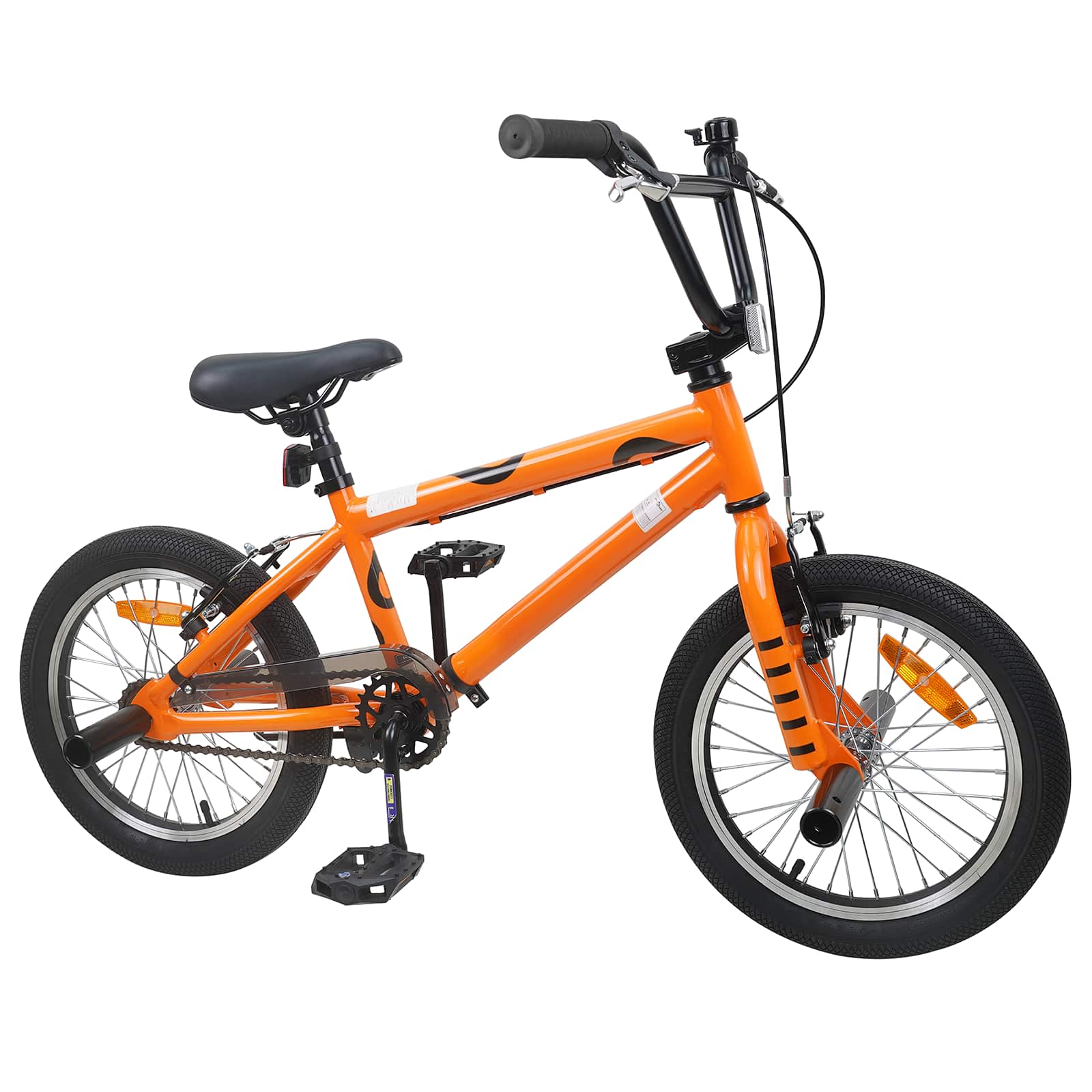 BMX Ποδήλατο 16 ίντσες για παιδιά 5-8 ετών Πορτοκαλί - Pakobazaar