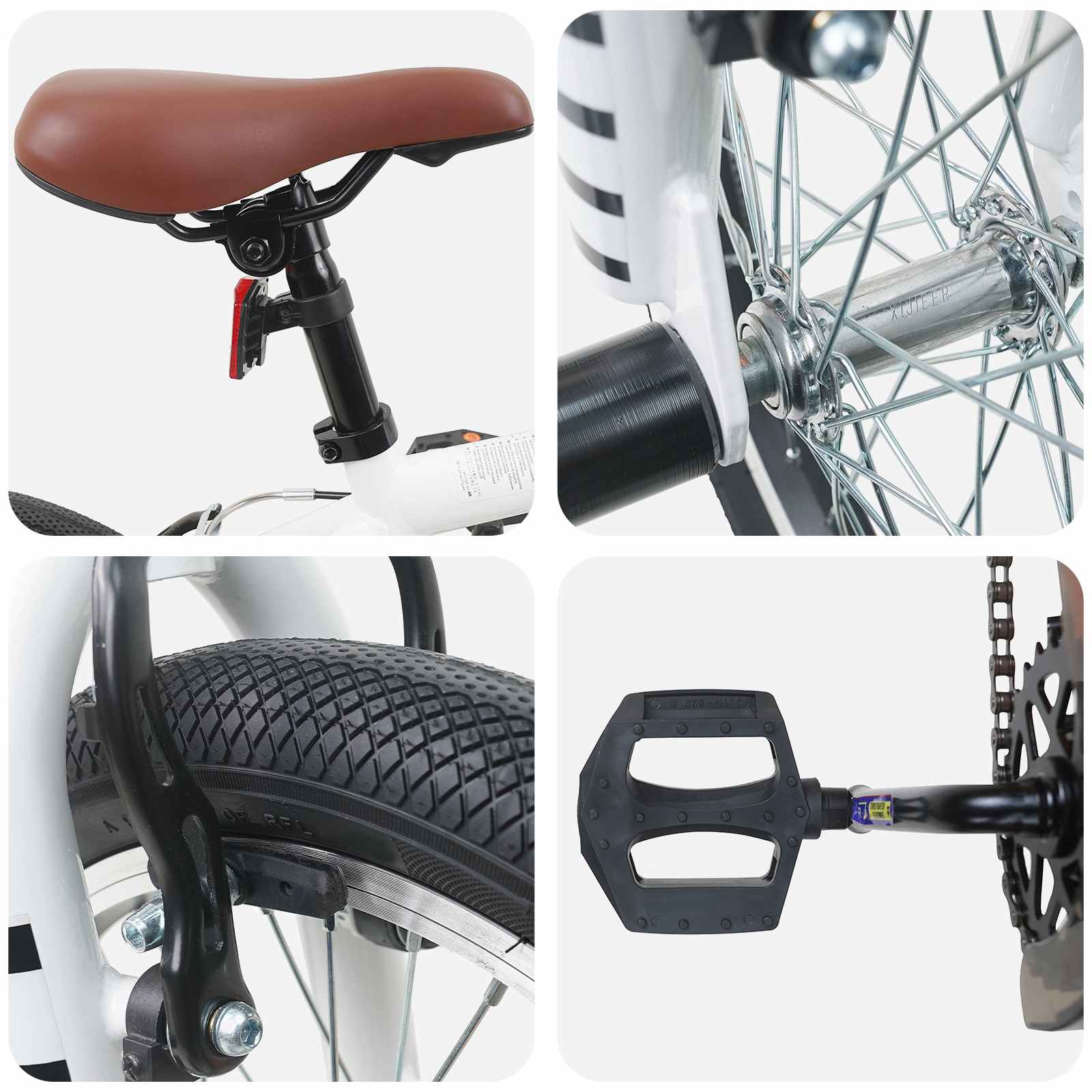 BMX Ποδήλατο 16 ίντσες για παιδιά 5-8 ετών Λευκό - Pakobazaar