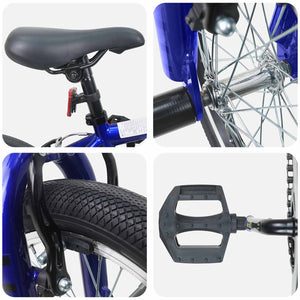 BMX Ποδήλατο 16 ίντσες για παιδιά 5-8 ετών Σκούρο Μπλε - Pakobazaar