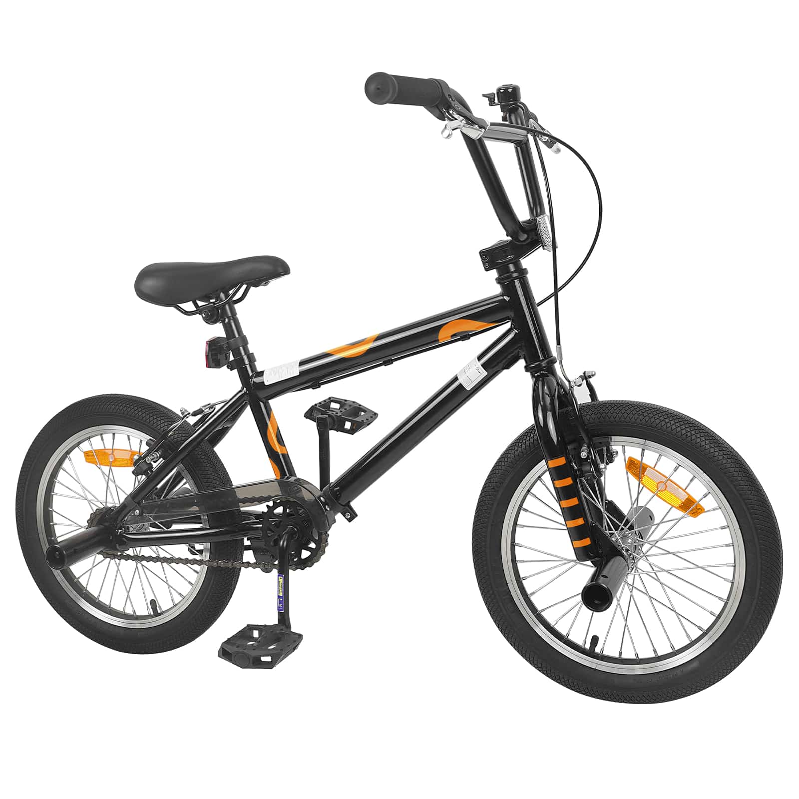 BMX Ποδήλατο 16 ίντσες για παιδιά 5-8 ετών Μαύρο - Pakobazaar