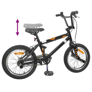 BMX Ποδήλατο 16 ίντσες για παιδιά 5-8 ετών Μαύρο - Pakobazaar