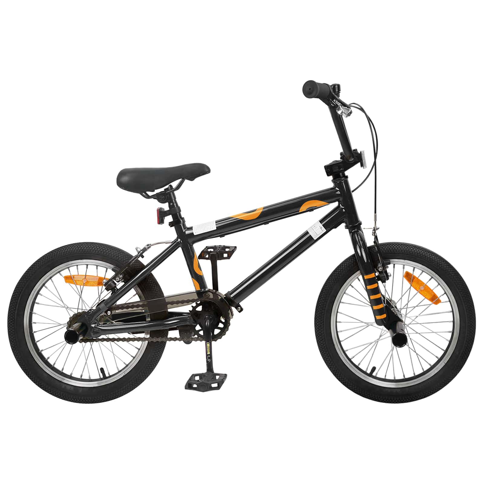 BMX Ποδήλατο 16 ίντσες για παιδιά 5-8 ετών Μαύρο - Pakobazaar