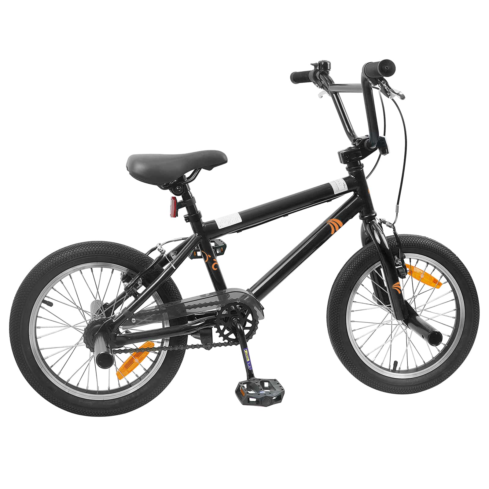 BMX Ποδήλατο 16 ίντσες για παιδιά 5-8 ετών Μαύρο - Pakobazaar