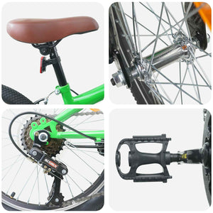 Kids Mountain Bike 24 ίντσες 6-Speed για 8-12 ετών Πράσινο - Pakobazaar