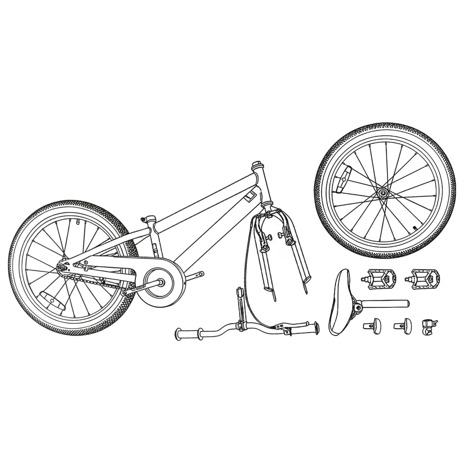 Ορεινό Ποδήλατο 20 ίντσες 6-Speed για παιδιά 5-8 ετών Λευκό - Pakobazaar