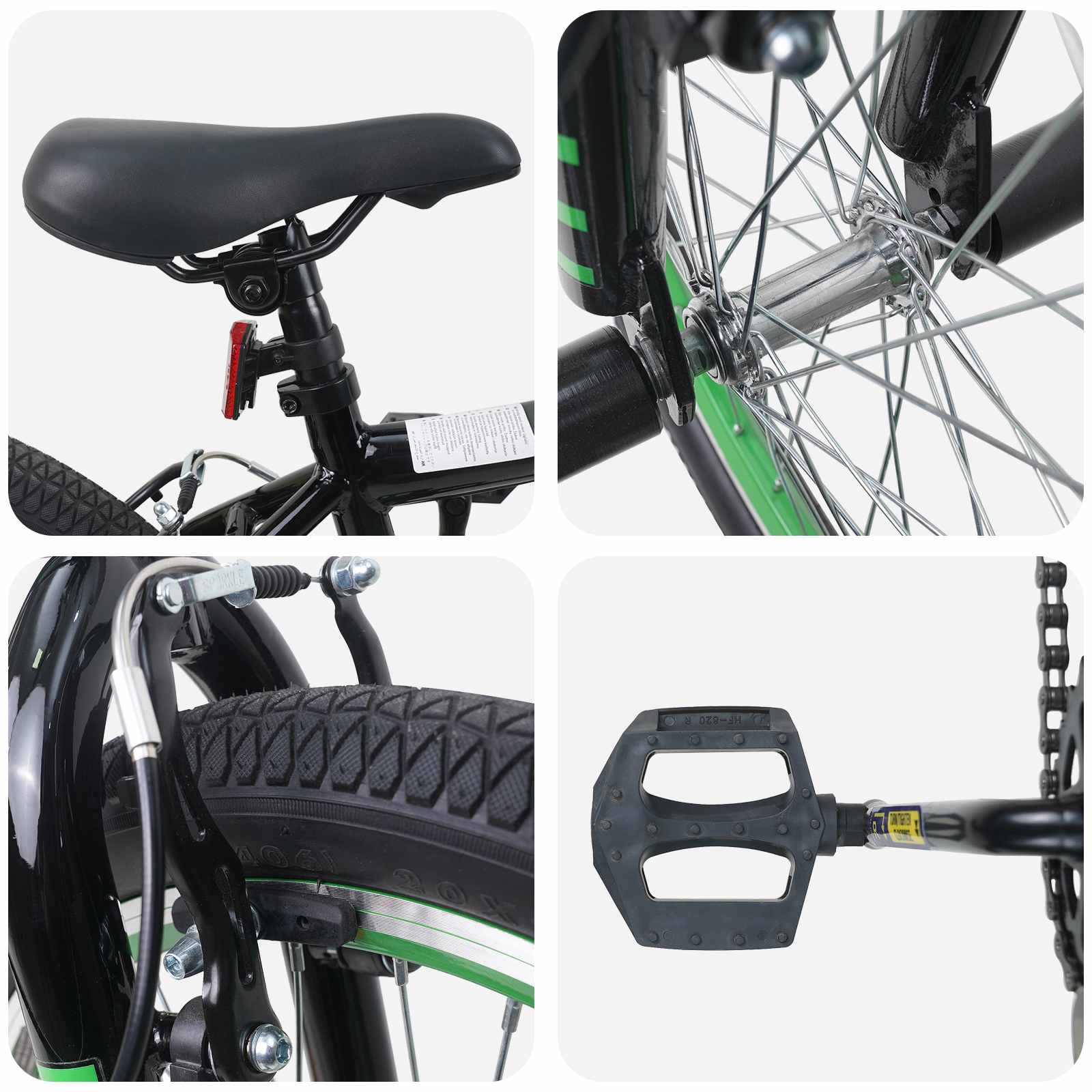 BMX Ποδήλατο 20 ίντσες για πάνω από 9 ετών Μαύρο - Pakobazaar