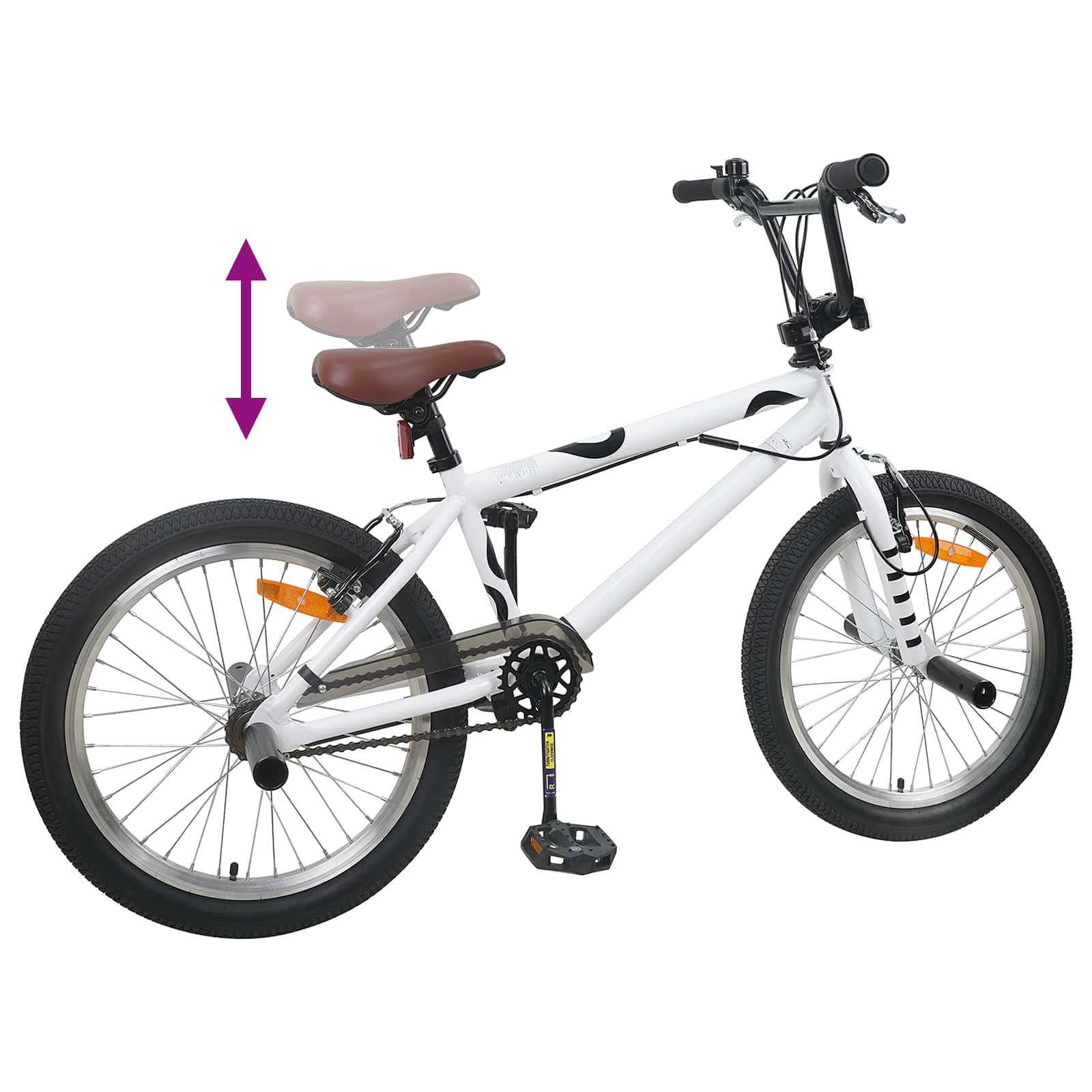 BMX Ποδήλατο 20 ίντσες για πάνω από 9 ετών Λευκό - Pakobazaar