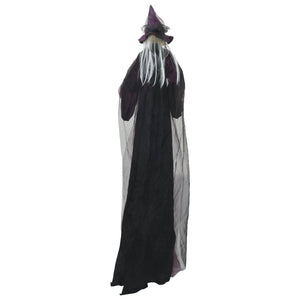 Κρεμαστή μάγισσα Halloween που μιλάει Μοβ 216 x 125 εκ - Pakobazaar