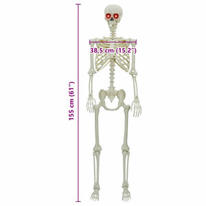 Σκελετός Halloween Λευκό 155 x 38,5 εκ. Πολυπροπυλένιο